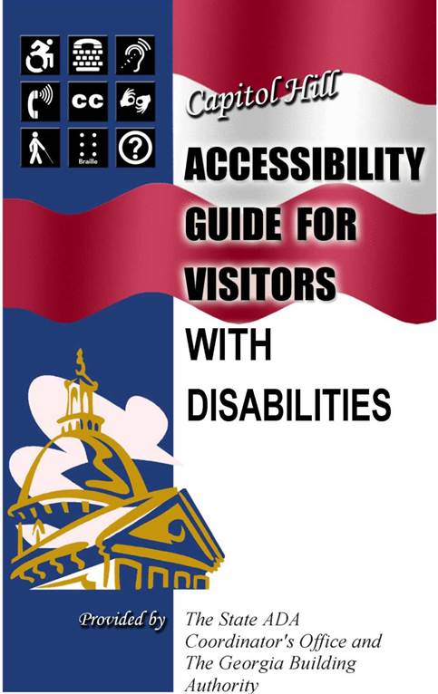 The front cover of The Capitol Hill Accessibility Guide for Visitors with Disabilities.