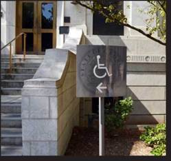 An accessible entrance.